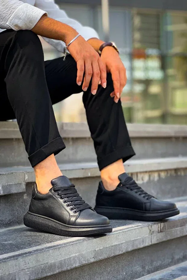 Мужские повседневные кожаные туфли на шнуровке Kuback Charcoal Leather Casual Men's Shoes Generic Brands, In The Picture