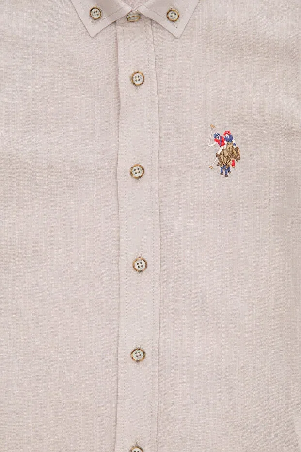 Детская рубашка с коротким рукавом Boys' stone short sleeve shirt U.S. Polo Assn., 902548 — фото 4