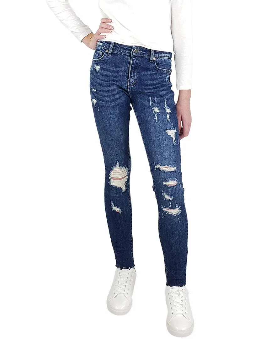 Детские джинсы-скинни с завышенной посадкой Diane Basic Mid-Rise Skinny tractr, синий — фото 2