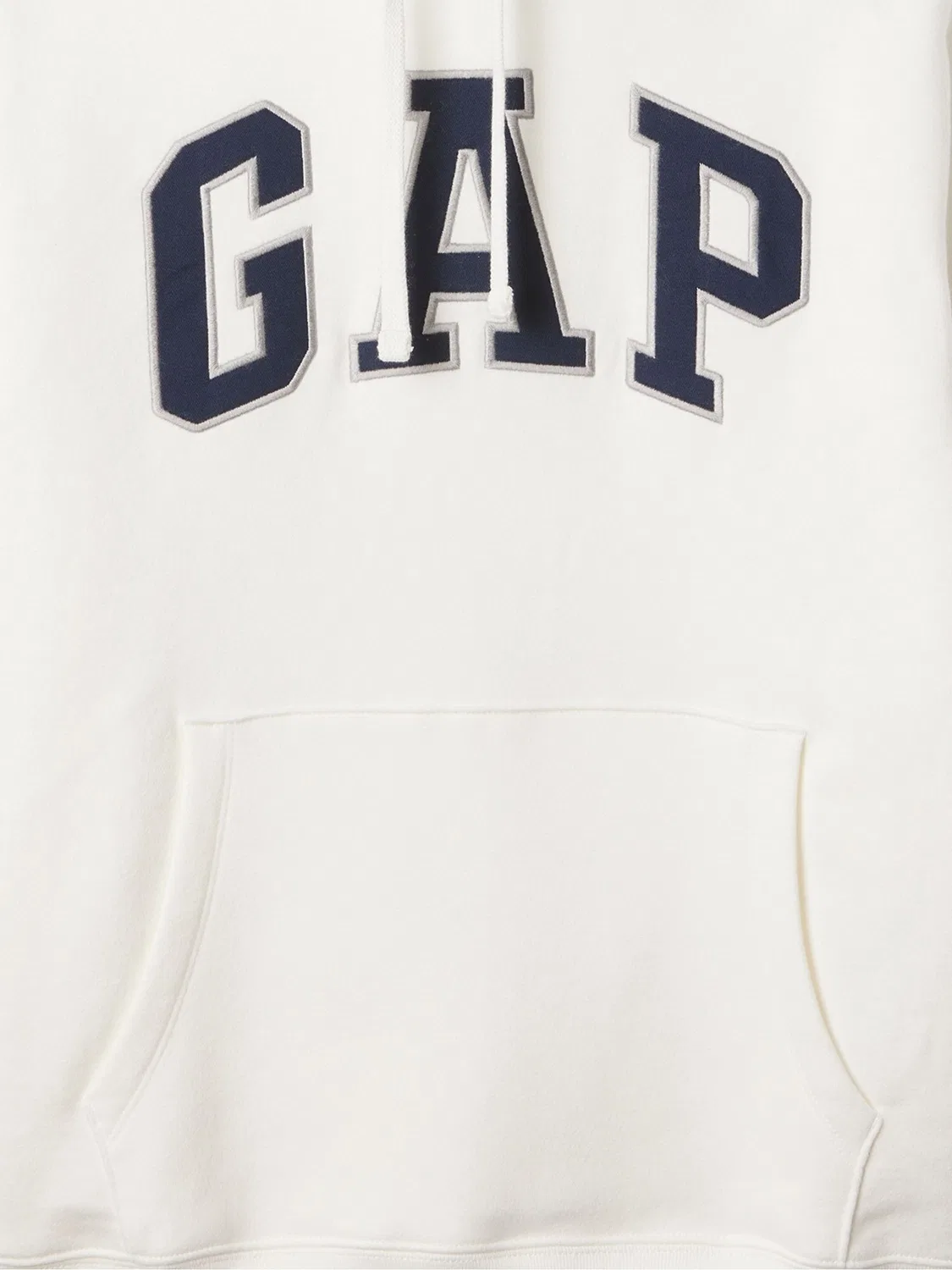 Худи из мягкого хлопка, модель VintageSoft Arch Logo Gap, белый — фото 4