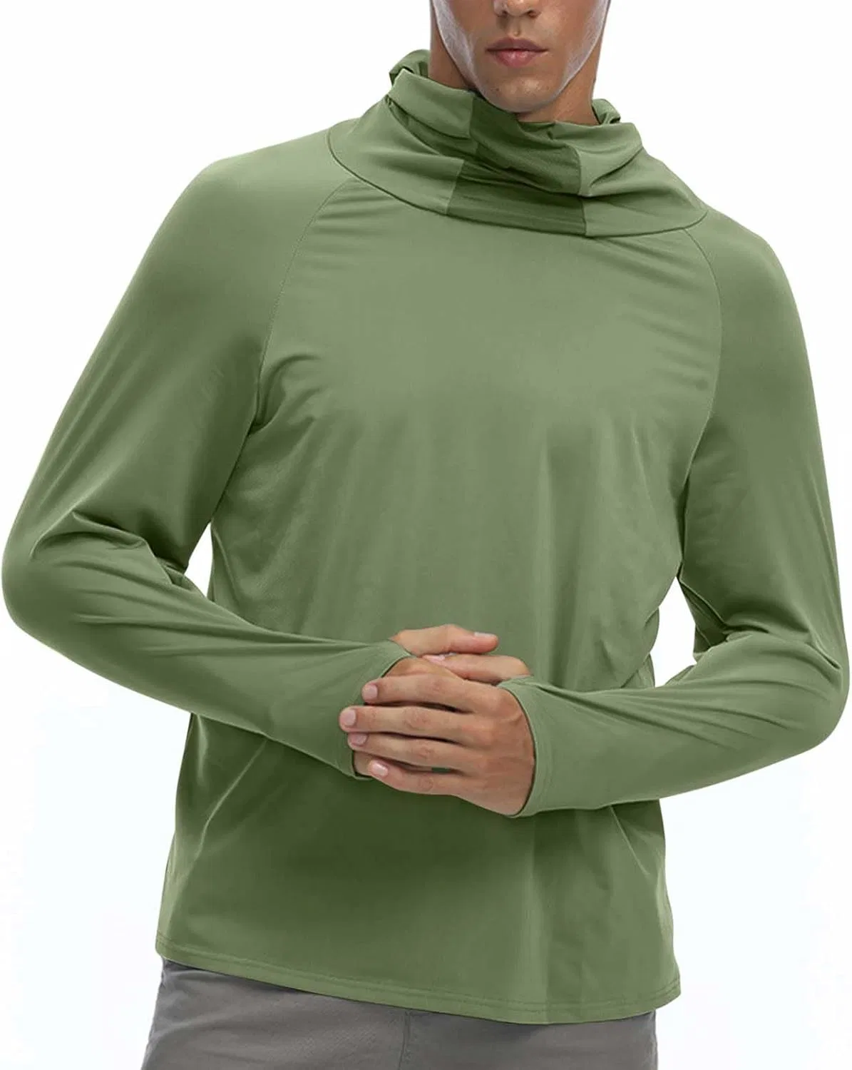 Женская солнцезащитная куртка с капюшоном UPF 50+, Army Green — фото 2