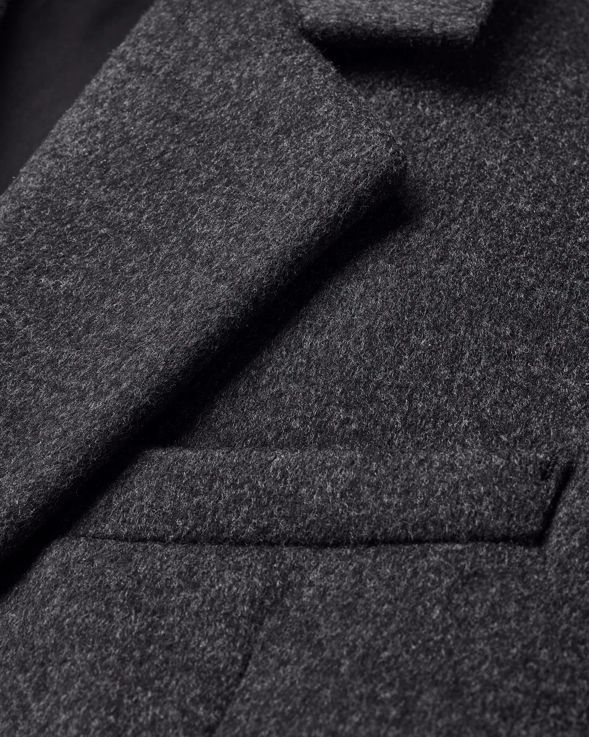 Пальто 80-х из двухстороннего ворсованного шерстяного фетра SAINT LAURENT, черный — фото 4