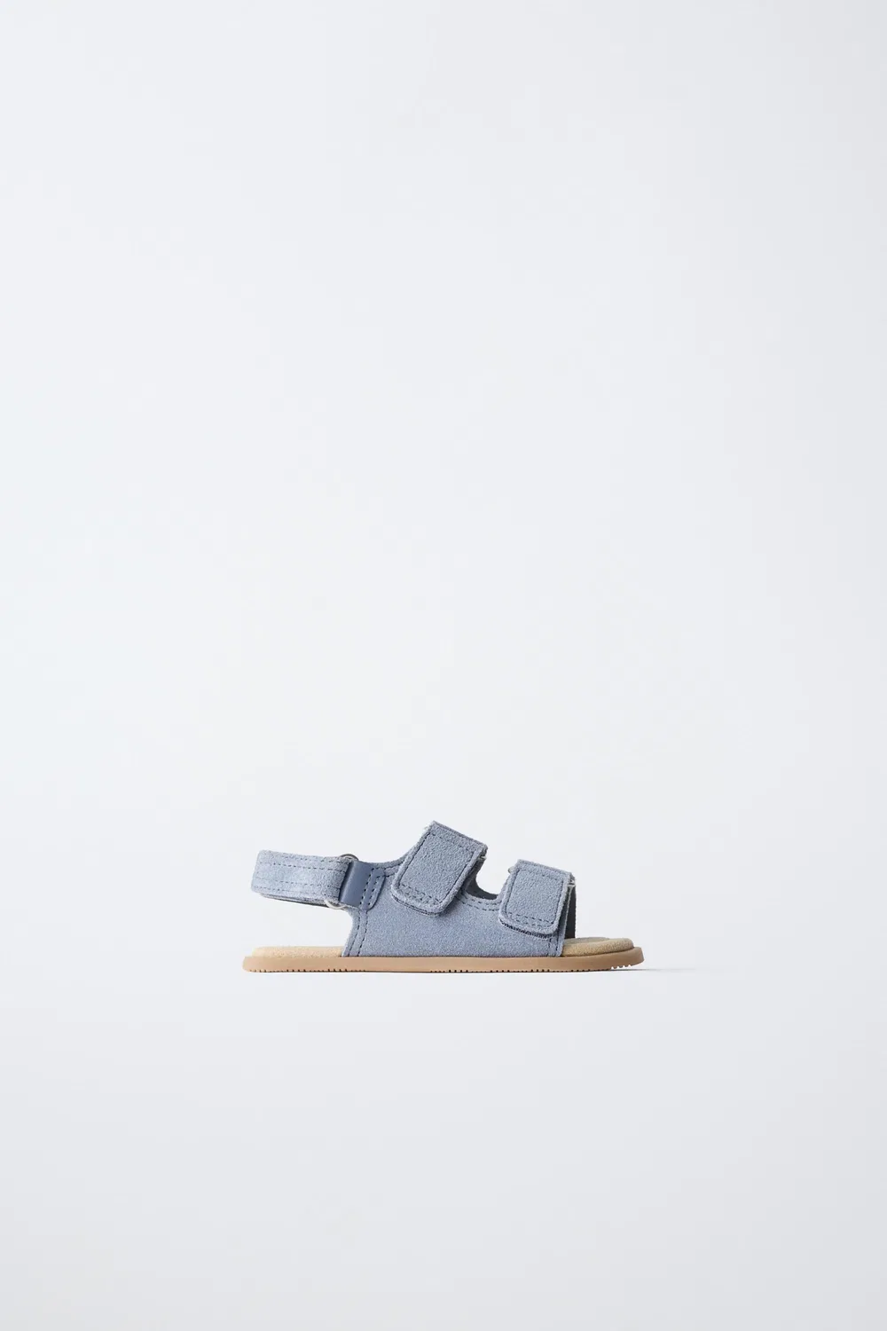 Кожаные сандалии без ремешков ZARA, Blue