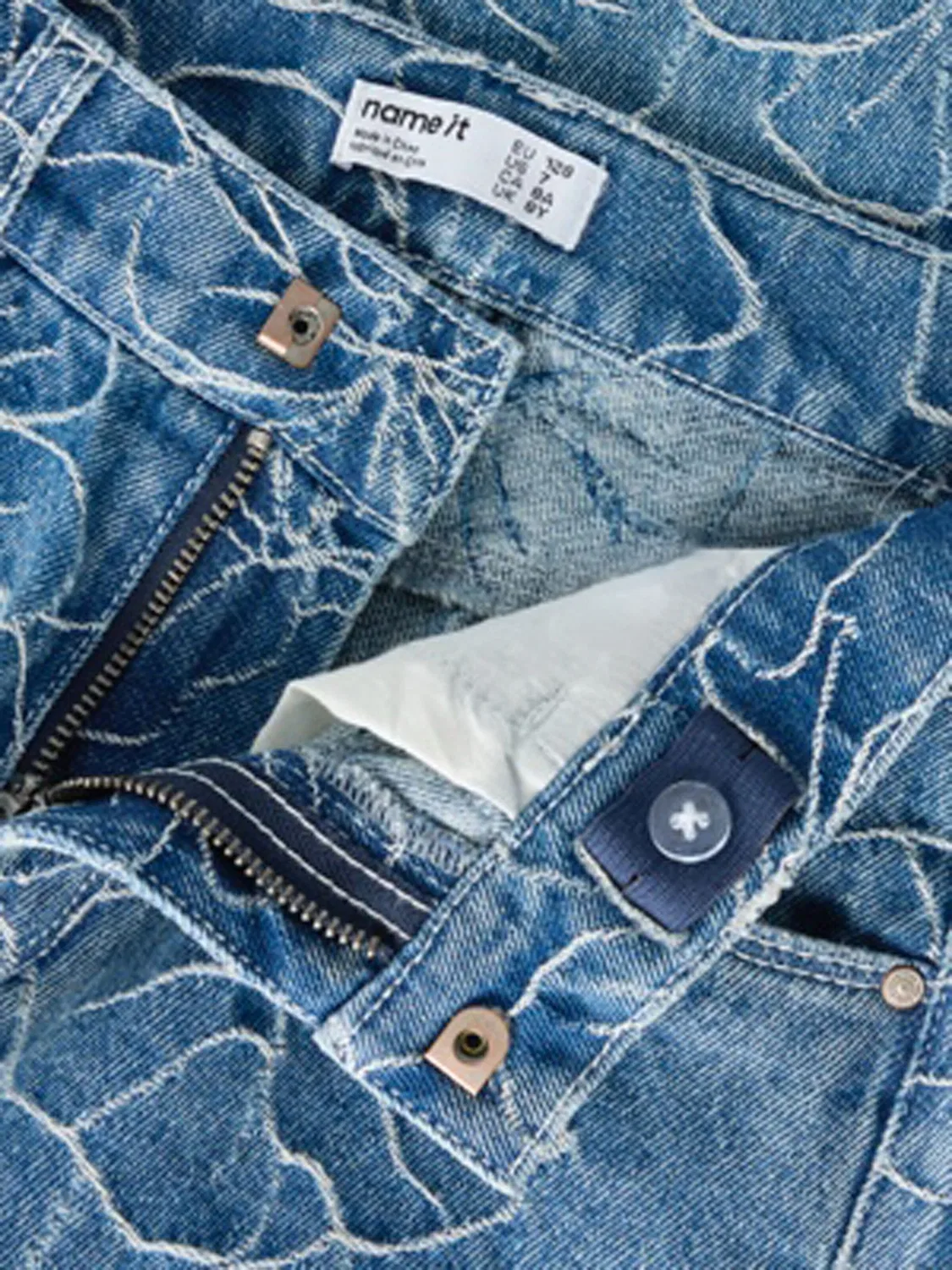 Джинсы с широкими штанинами Name It, Blue Denim — фото 3