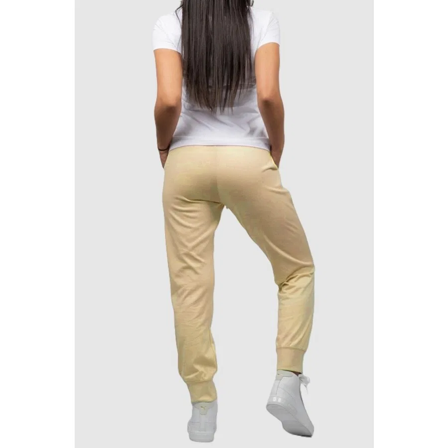 Спортивные штаны с эластичным поясом и манжетами, модель Sportswear Essential Standart Fit Jrsy Pants, Nike, Лососевый — фото 2
