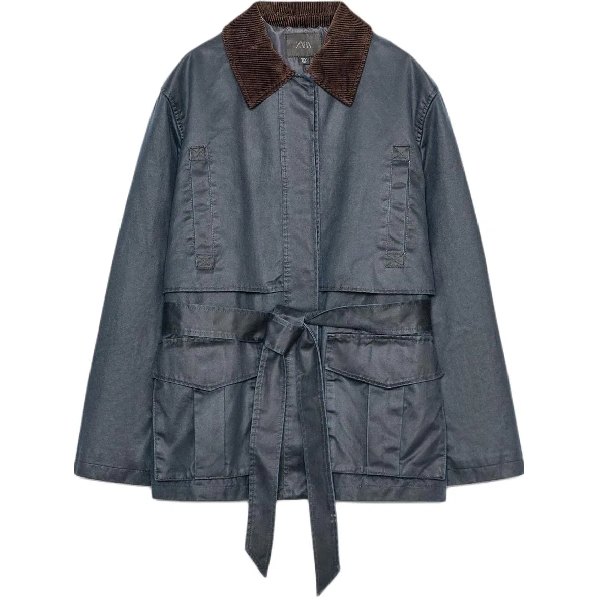 Женская куртка-пуховик с утеплителем Sea Blue ZARA, Sea Blue