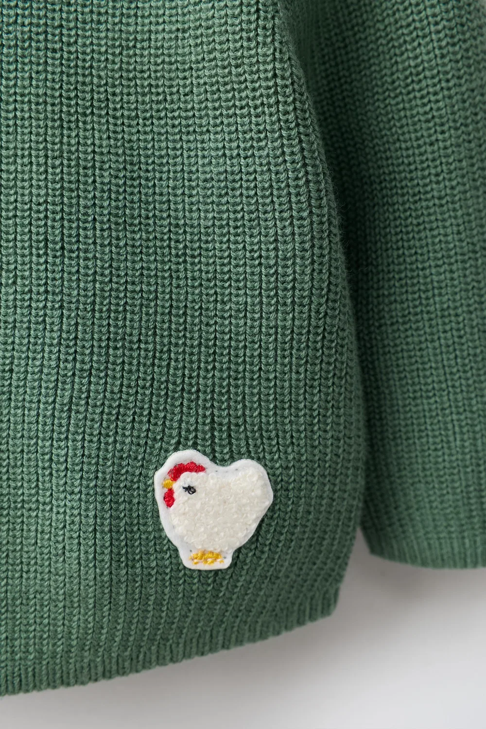 Свитер изнаночной вязки ZARA, Green — фото 3
