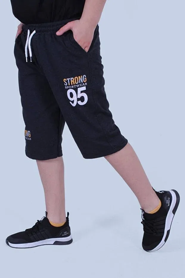 Детские шорты для мальчиков с принтом Panio Kids, Anthracite