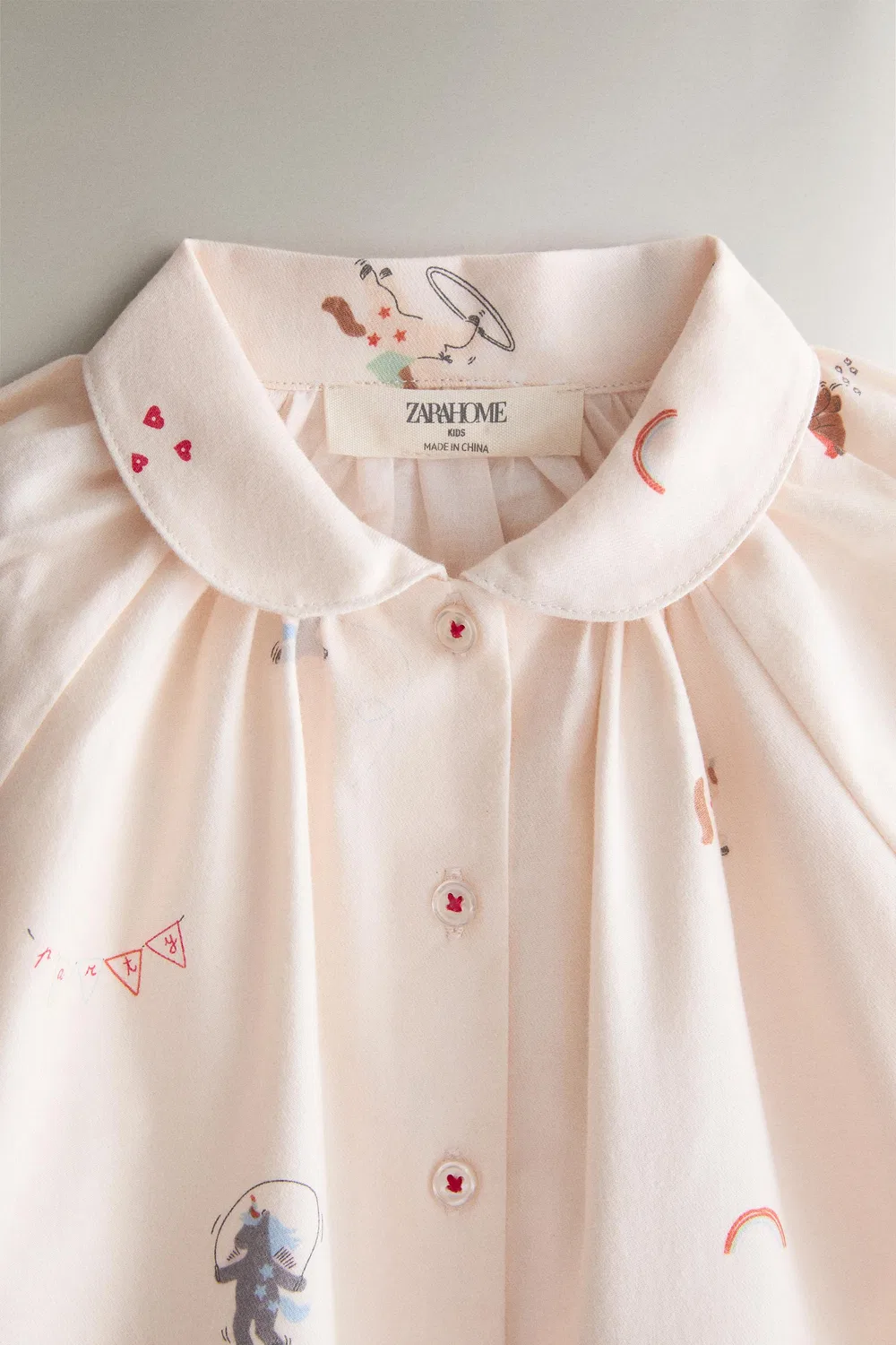 Детская фланелевая пижама с единорогом ZARA, Pink — фото 3