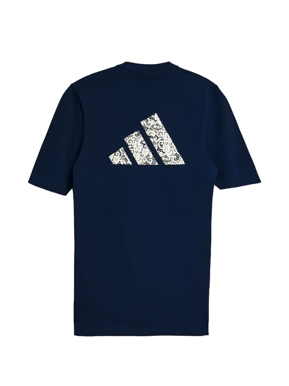Футболка с логотипом и кружевными деталями Adidas, синий — фото 2