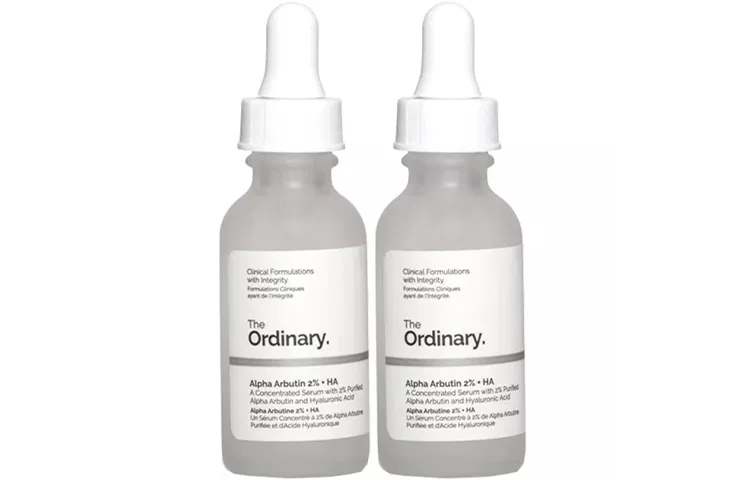 Женская сыворотка для лица с арбутином и гиалуроновой кислотой, 30 мл × 2, The Ordinary, White