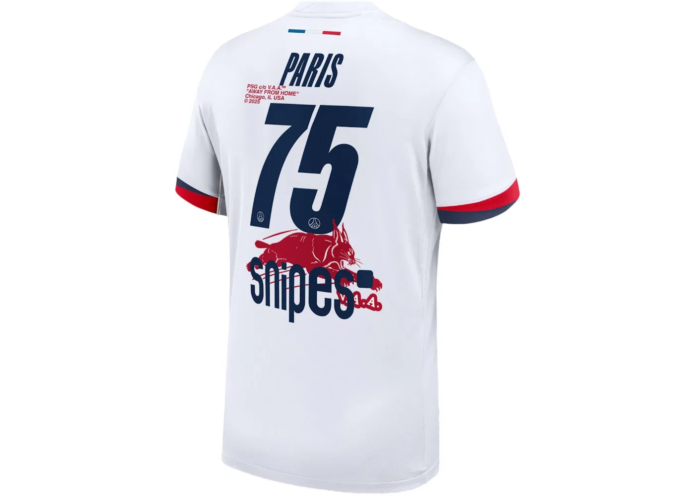 Мужская футбольная джерси Nike x PSG Away Virgil Abloh Stadium 2025-26 Paris 75, White — фото 2