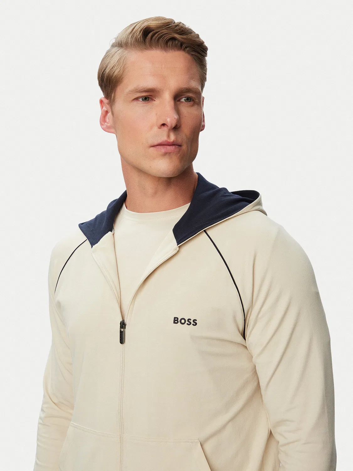 Мужская толстовка mix&match стандартного кроя Mix&Match Boss, кремовый — фото 4