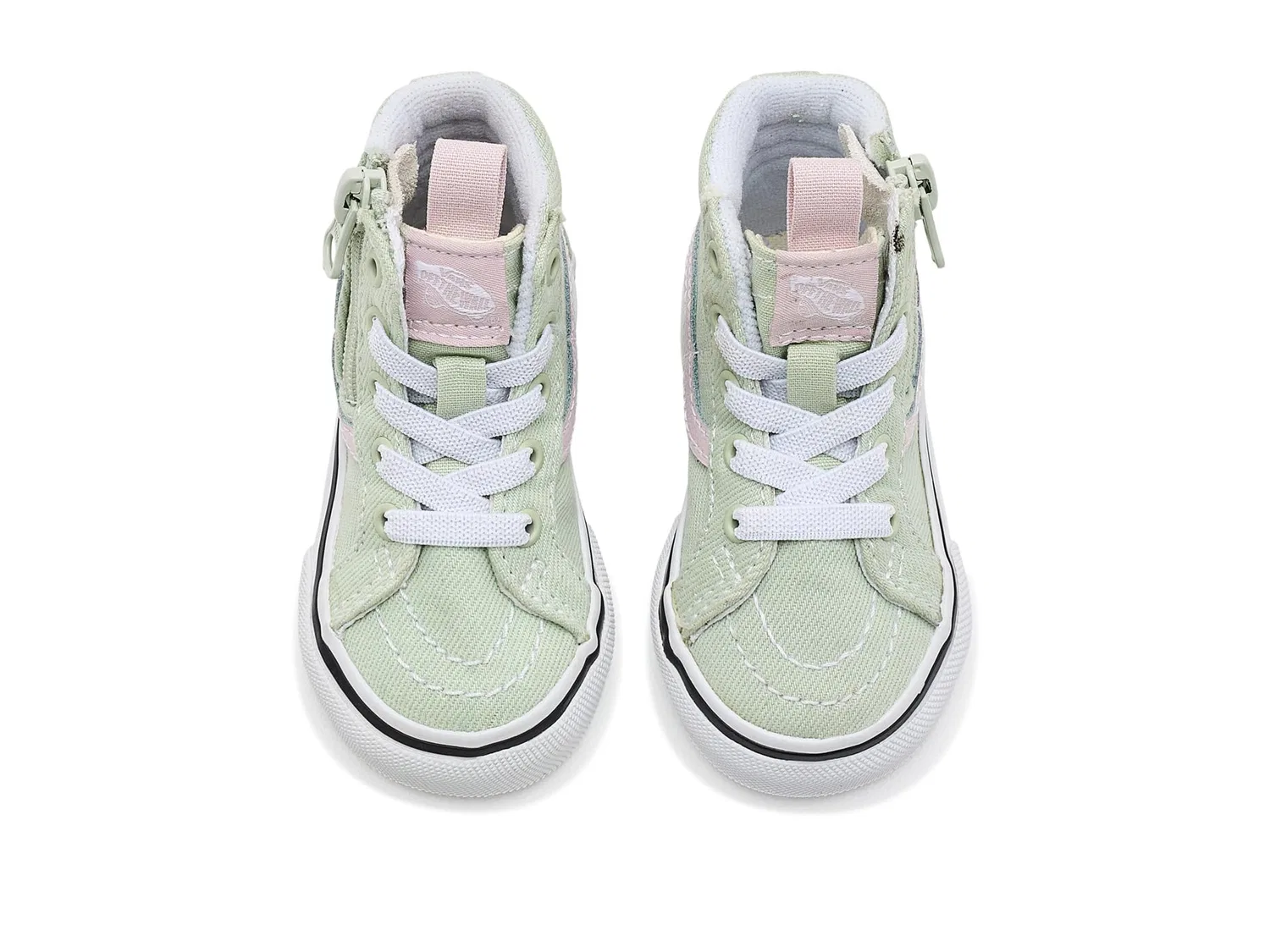 Кроссовки Sk8-hi Reissue Side Zip (для малышей и маленьких детей) Vans Kids, Dusty Mint/Pink — фото 3