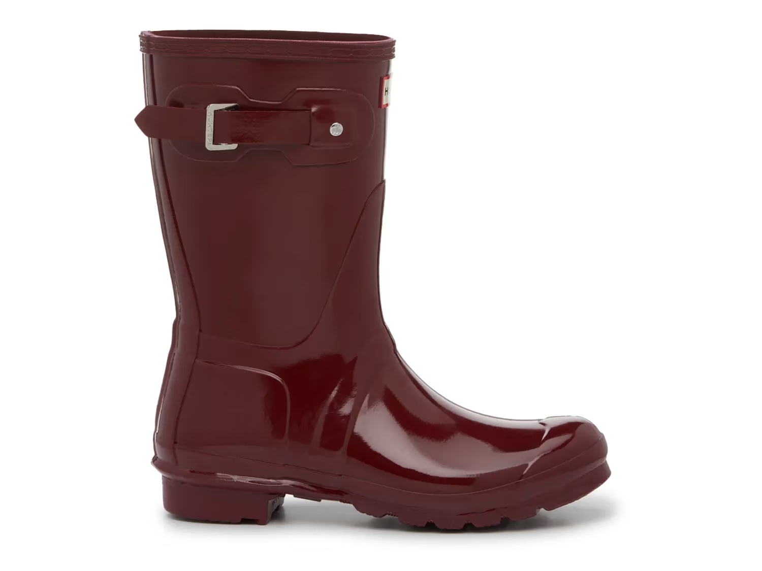 Сапоги резиновые женские HUNTER Original Short Gloss Rain, бордовый