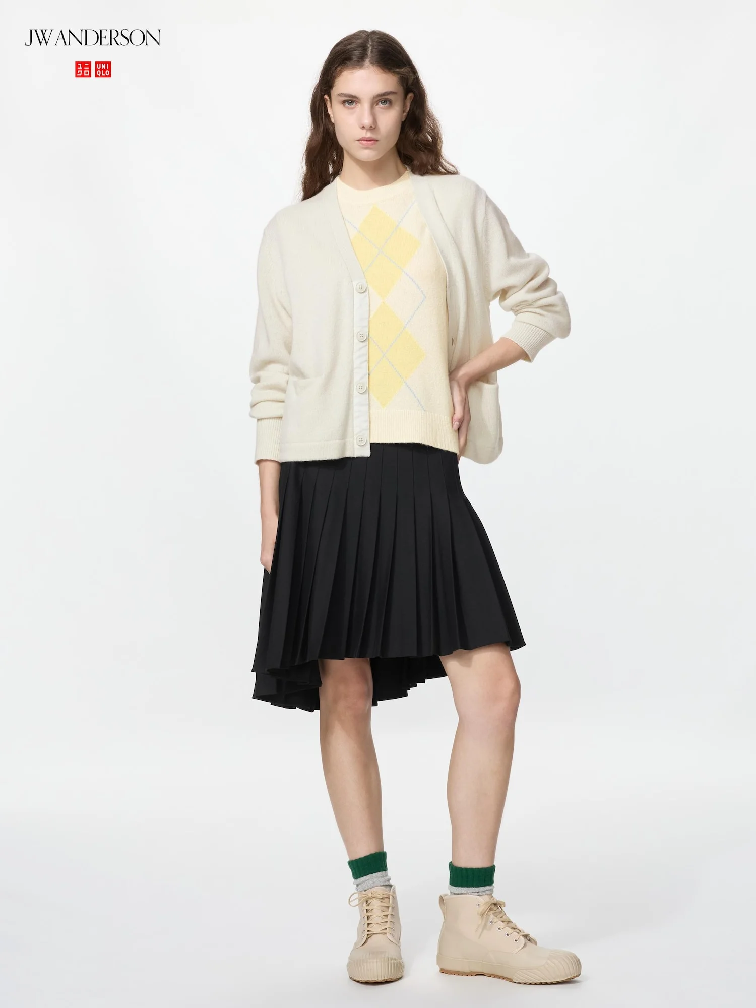 Юбка Uniqlo x JW Anderson Pleated, 09 черный — фото 2