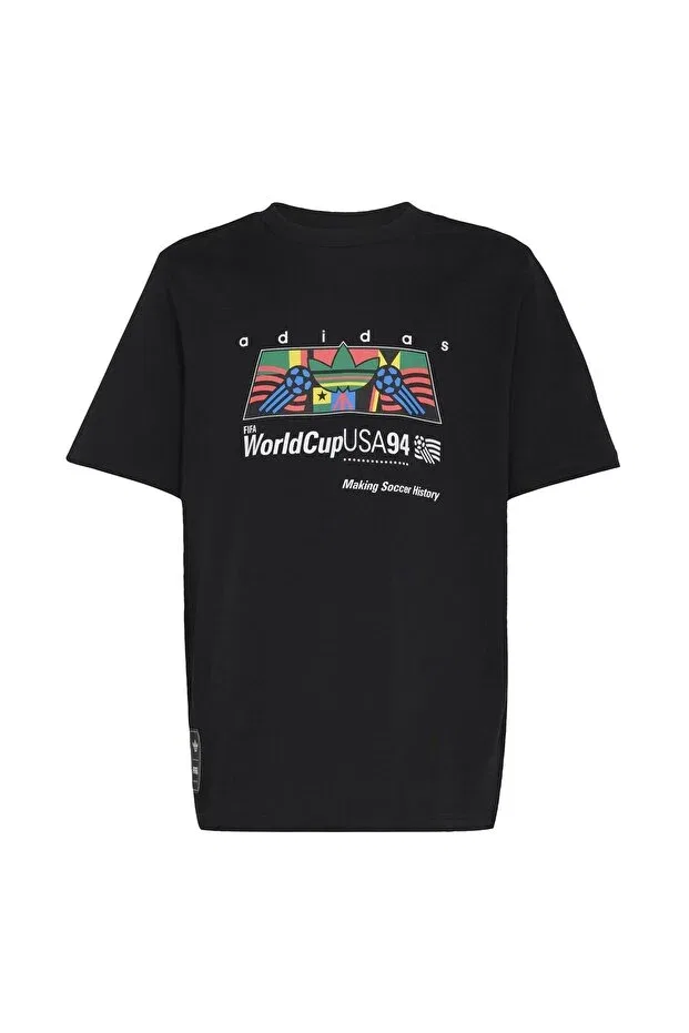 Детская футболка с принтом World Cup - Lo Gfx T-Shirt Adidas, Black — фото 4