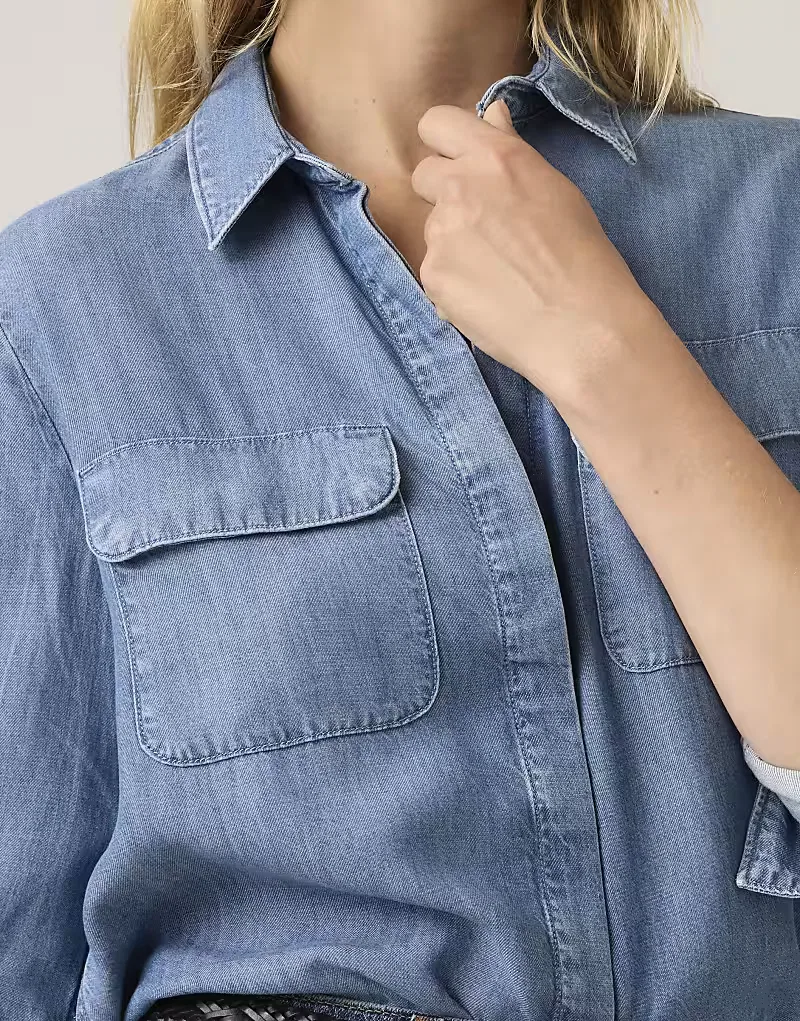 Рубашка-рубашка Levi's Elaine в стиле милитари, синий — фото 2