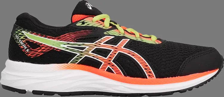 

Кроссовки gel excite 6 gs 'shocking orange' Asics, черный