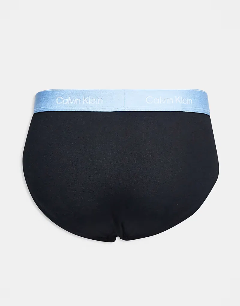 Боксеры-брифы-хипстеры хлопковые стретч Icon 3 шт Calvin Klein, черный — фото 3