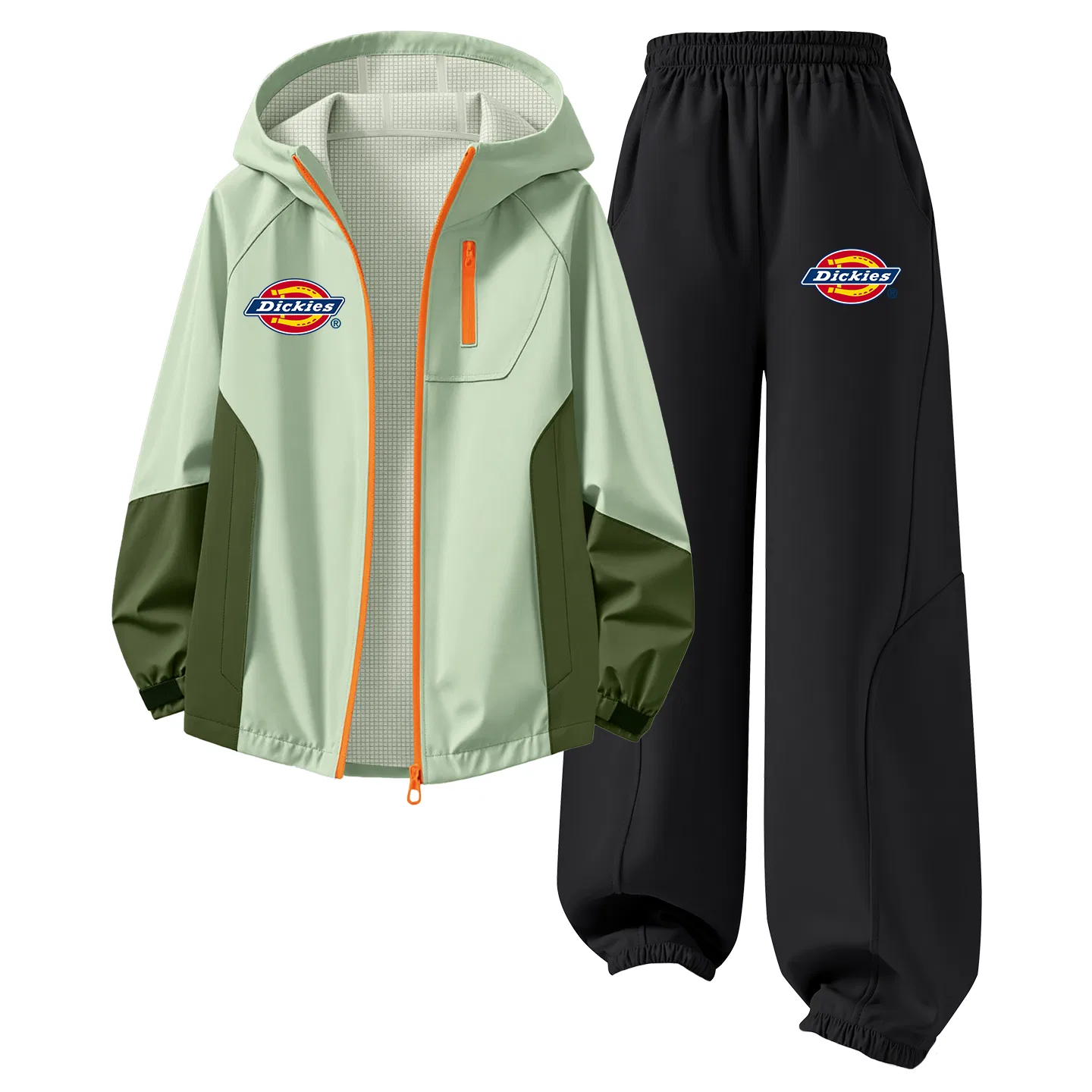 Детский спортивный комплект с принтом Dickies, Silicone Standard K_Left Green+Silicone Standard K Black