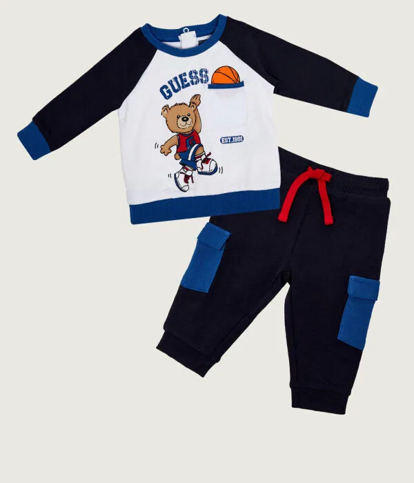 Детский комплект для мальчиков из хлопка Guess, Blu Marino