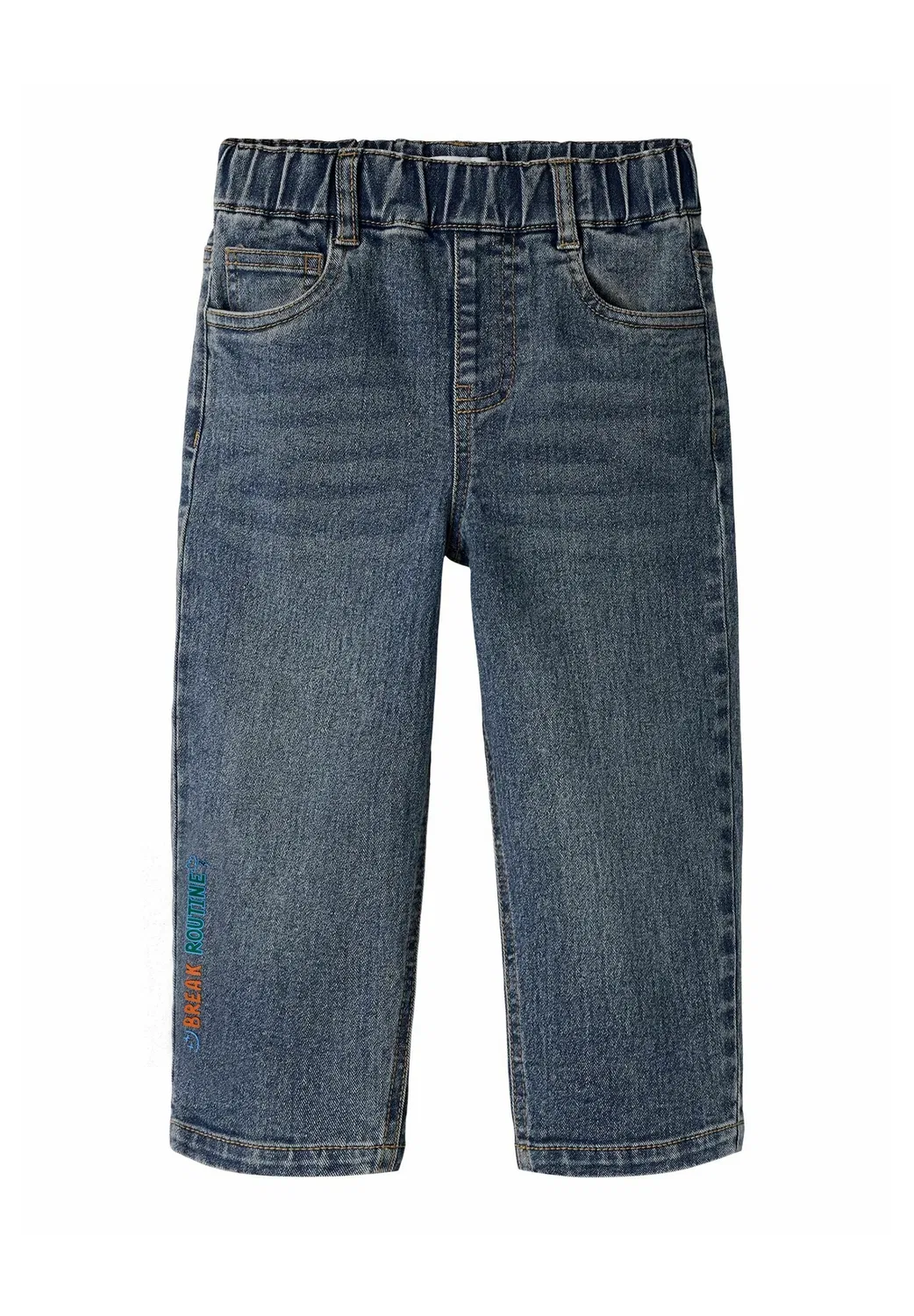 Джинсы зауженного кроя - джинсы прямого кроя Name It, Medium Blue Denim — фото 3
