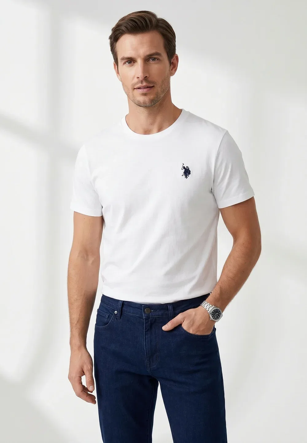 Футболка - базовая футболка U.S. Polo Assn., Bianco — фото 2