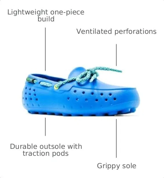 Детские водонепроницаемые лоферы Senna для мальчиков People Footwear, Royal Blue — фото 3