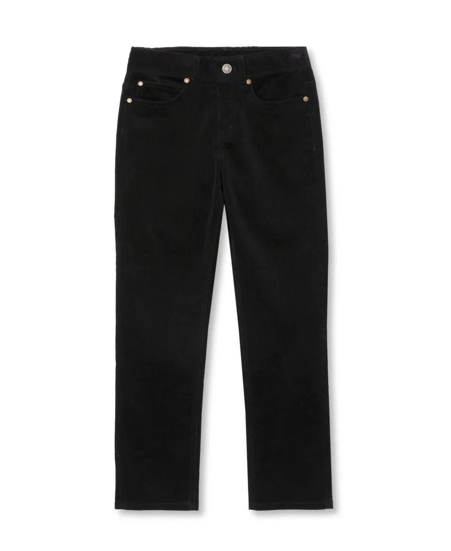 Брюки из stretch-корда с 5 карманами Big Boys Stretch Cord 5 Pocket Pants Lands' End, Black