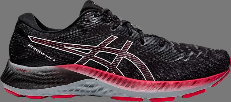 Кроссовки gel kayano lite 2 'black pink' Asics, черный - фото