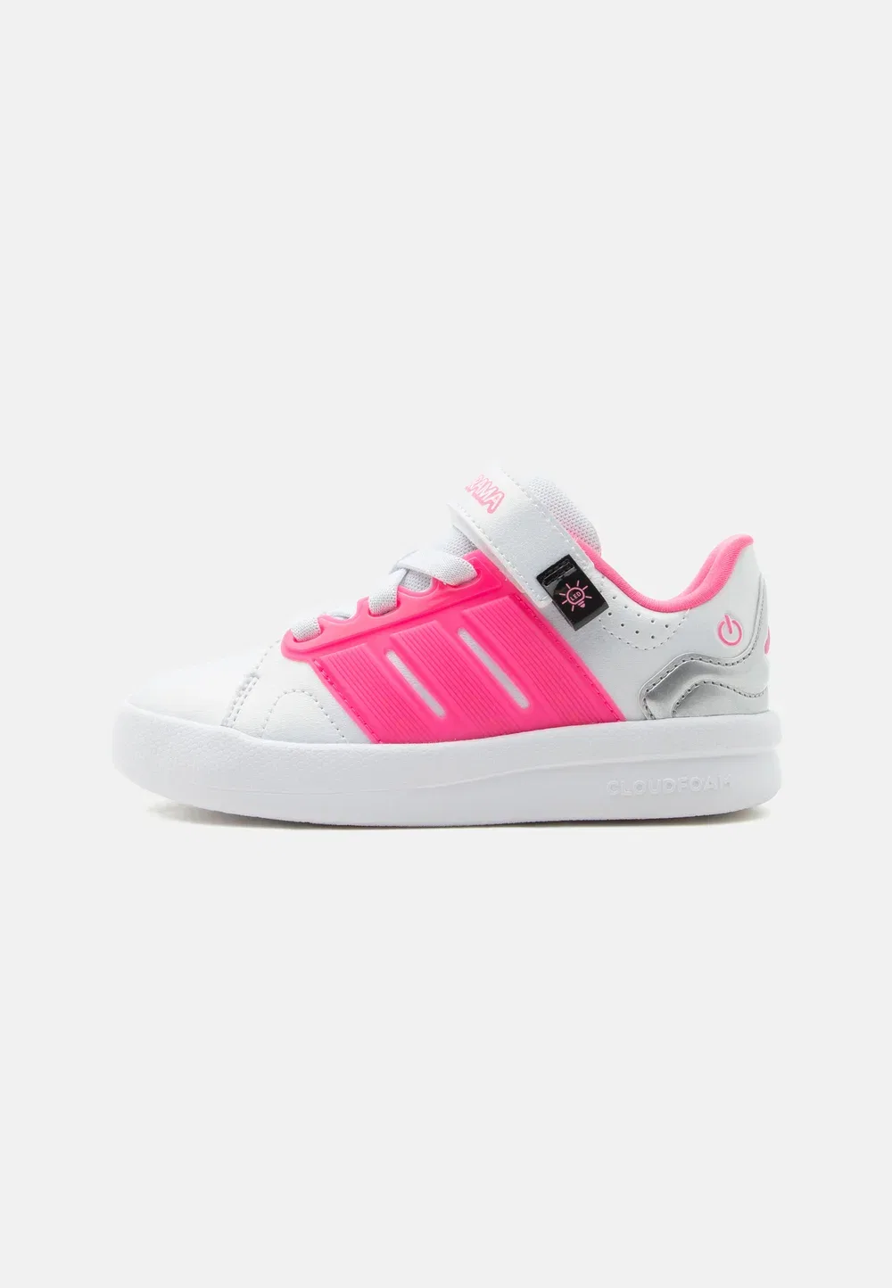 Кроссовки Lightorama Court унисекс для тренировок Adidas Performance, Footwear White/Lucid Pink/Silver-Coloured Metallic