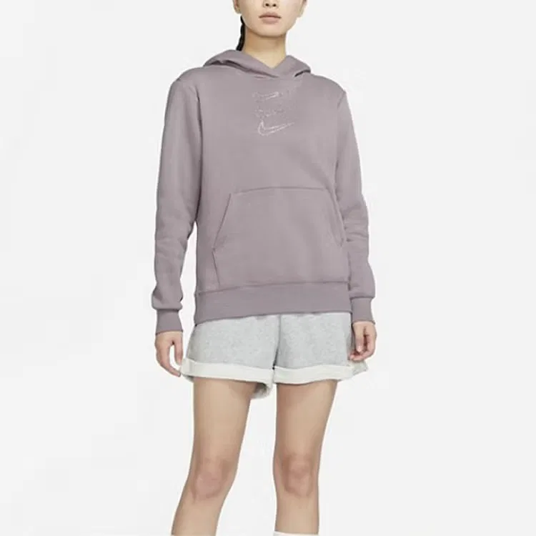 Худи из флиса с стразами Nike, фиолетовый — фото 2