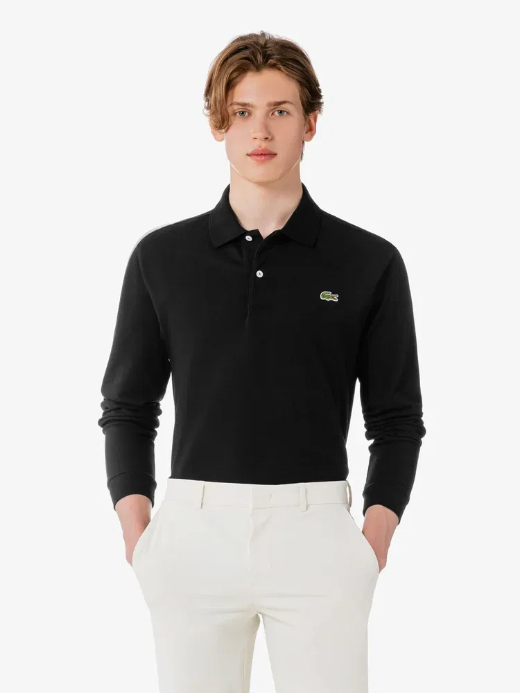 Футболка с длинным рукавом French Regular Fit Basic LACOSTE, Black