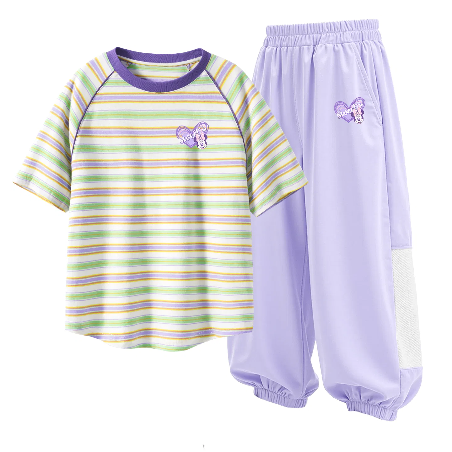 Детский костюм Crew Neck, Disney, Purple Stripes