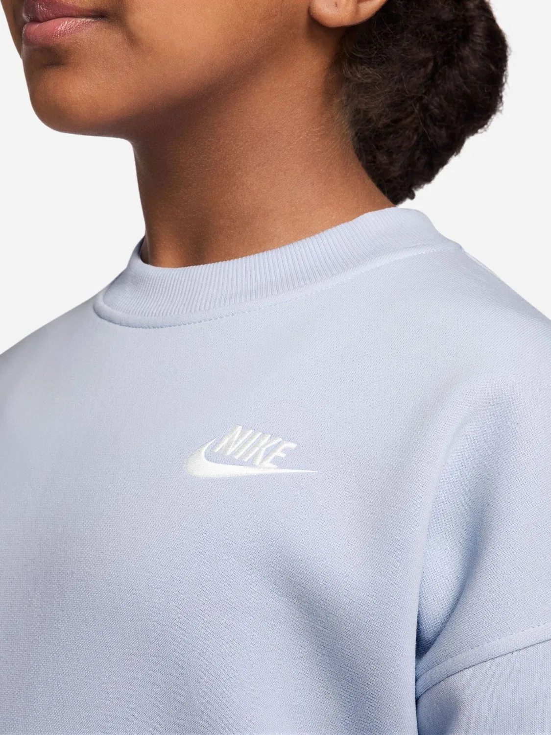 Свитшот оверсайз Nike Club Fleece, голубой — фото 3