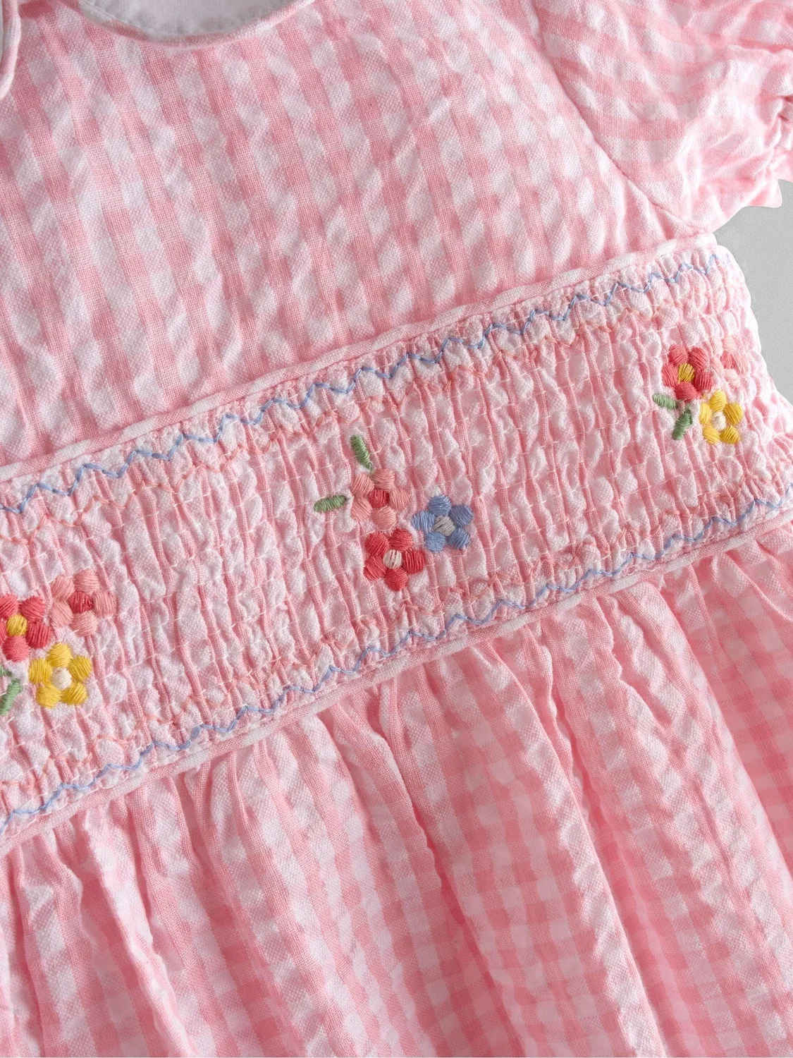 Платье с вышивкой кролик, JoJo Maman Bébé, Light Pink Bunny — фото 4