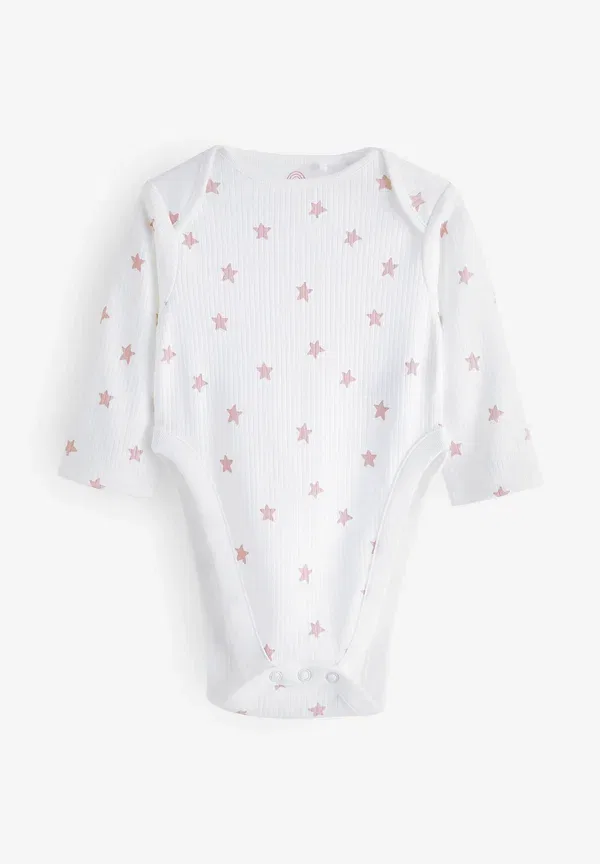 Боди с длинным рукавом, комплект из 3 штук, Hip dysplasia long sleeve 3 pack, Next, pink, розовый — фото 2