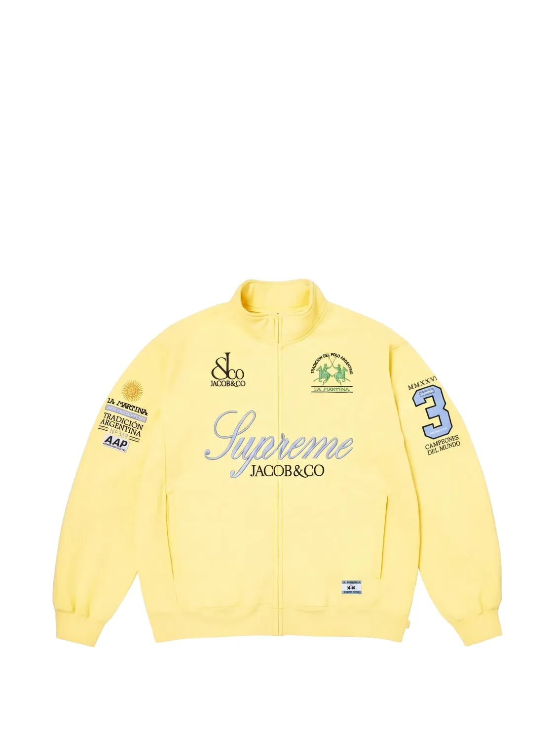 Толстовка из коллаборации с La Martina x Jacob & Co Supreme, желтый