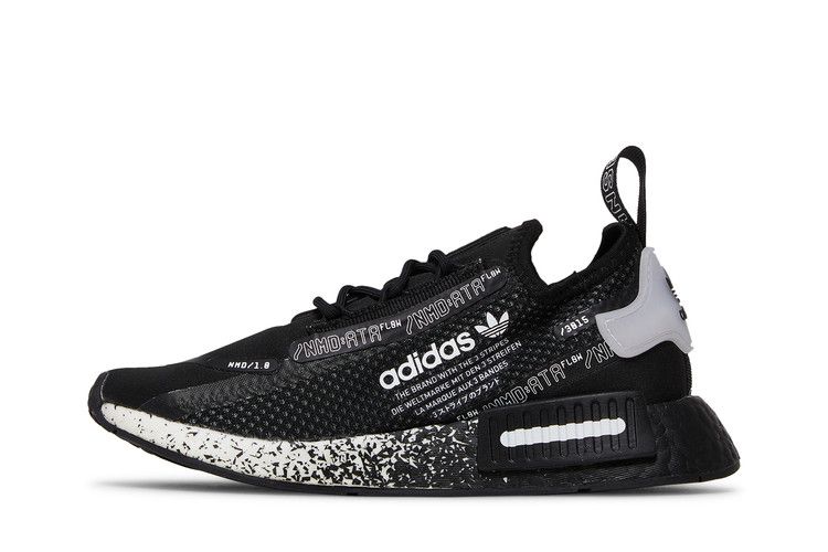Кроссовки adidas NMD_R1 Spectoo J 'Black White', черный — фото 4