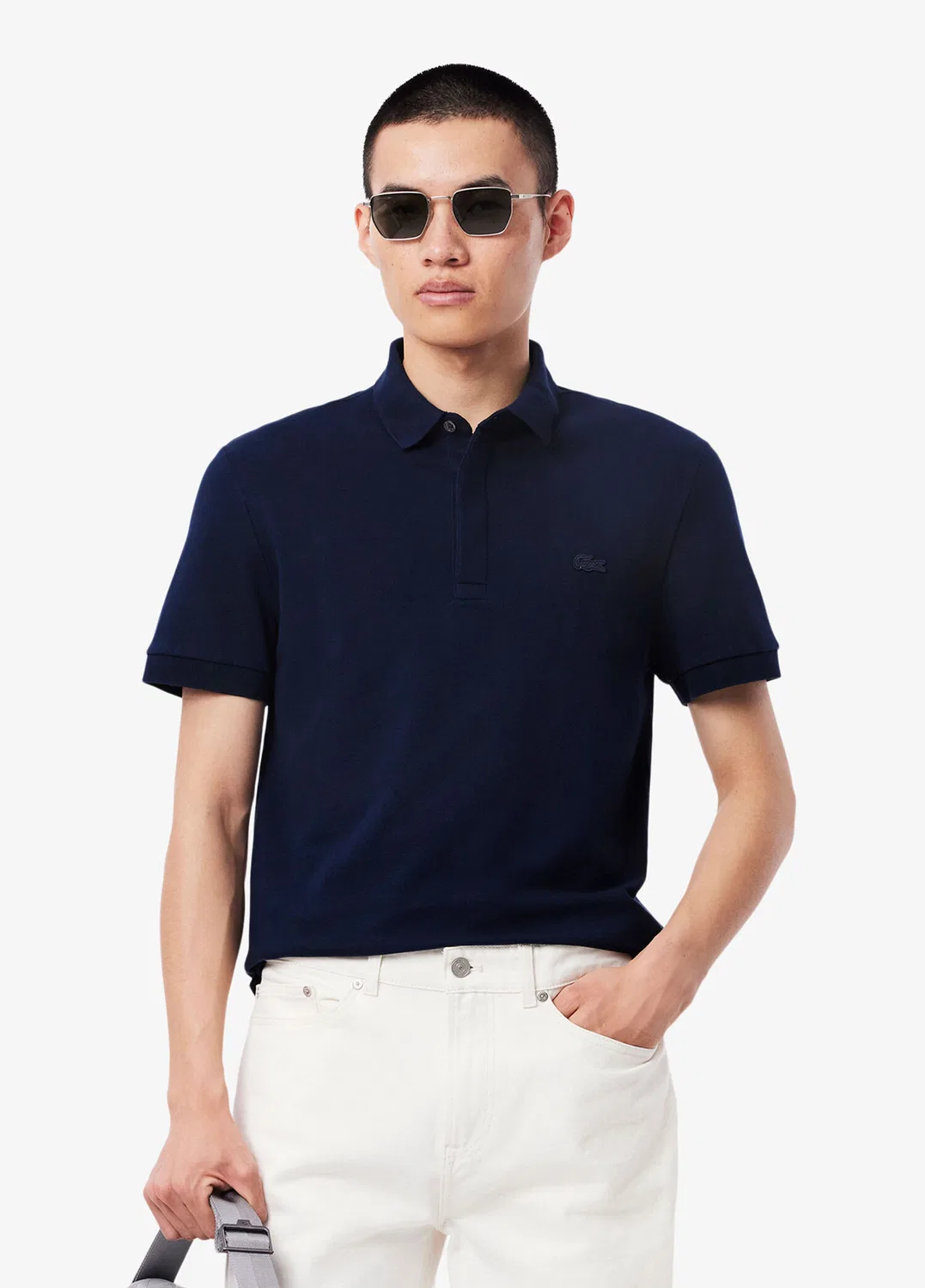 Футболка-поло Lacoste Paris, темно-синий