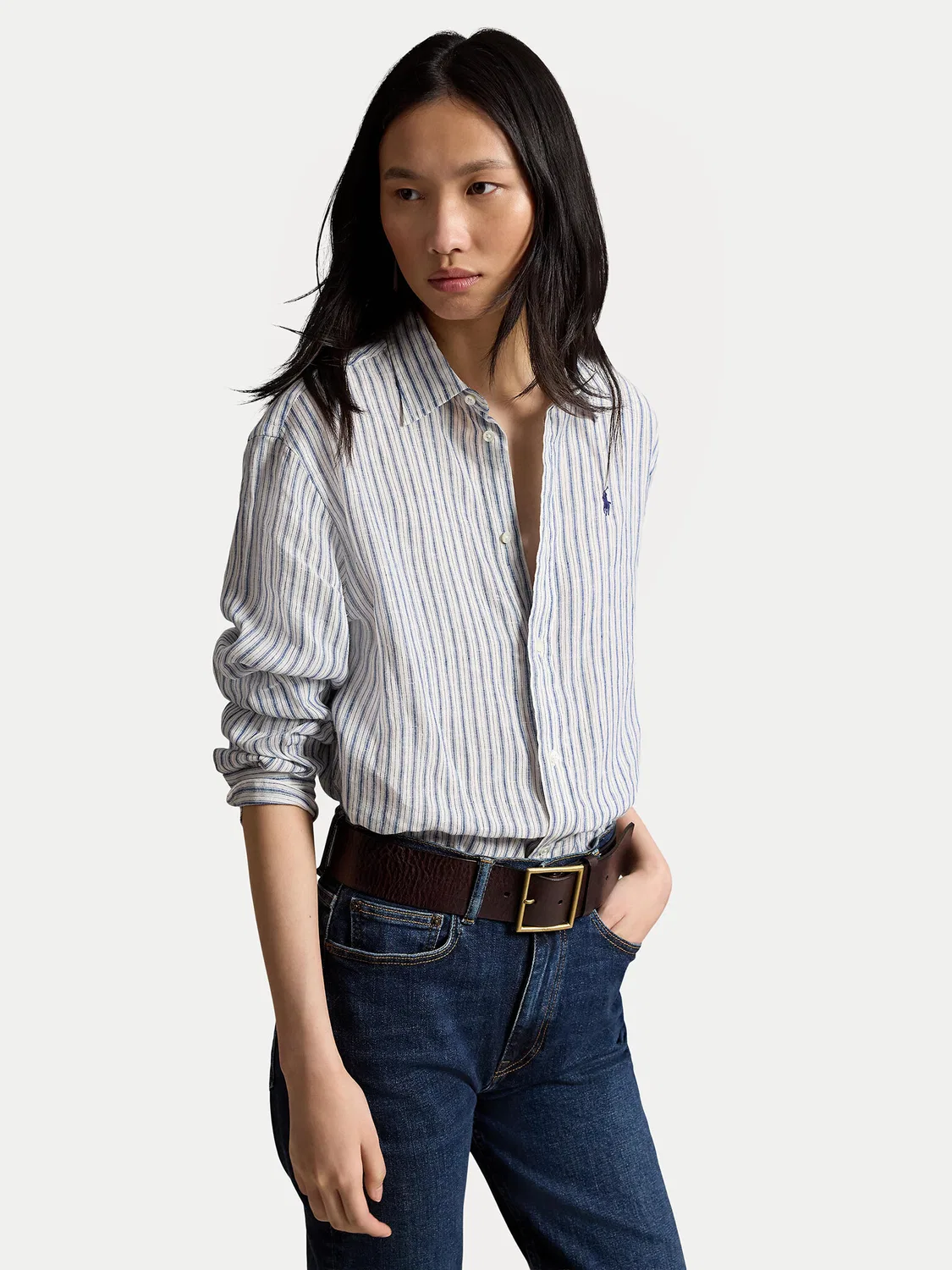 Женская рубашка стандартного кроя Polo Ralph Lauren, синий