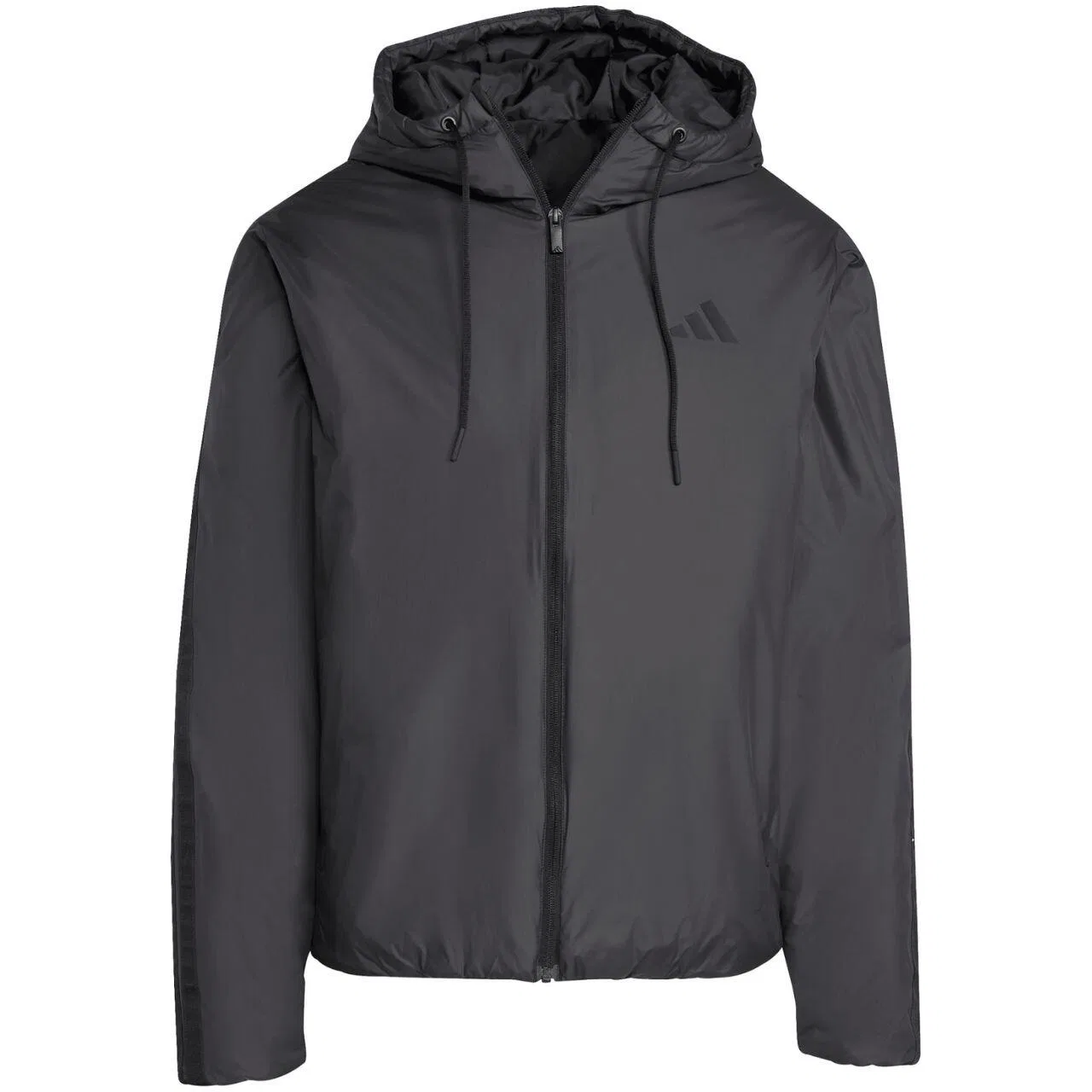 Мужская утепленная куртка adidas Essentials Climawarm 3 Stripes Insulated Hooded, Schwarz — фото 2