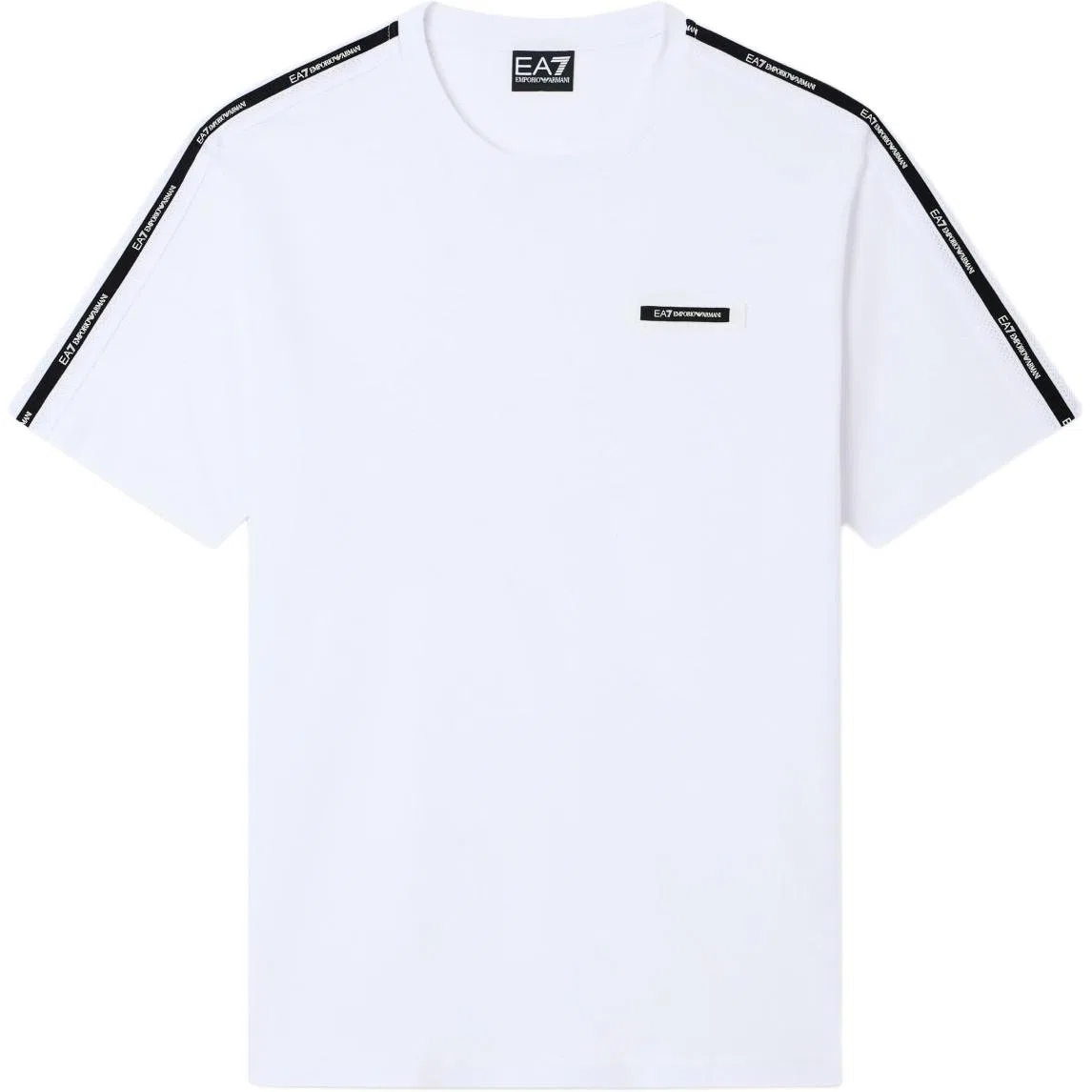 Мужская футболка с логотипом Emporio Armani Tape Trim, Белый