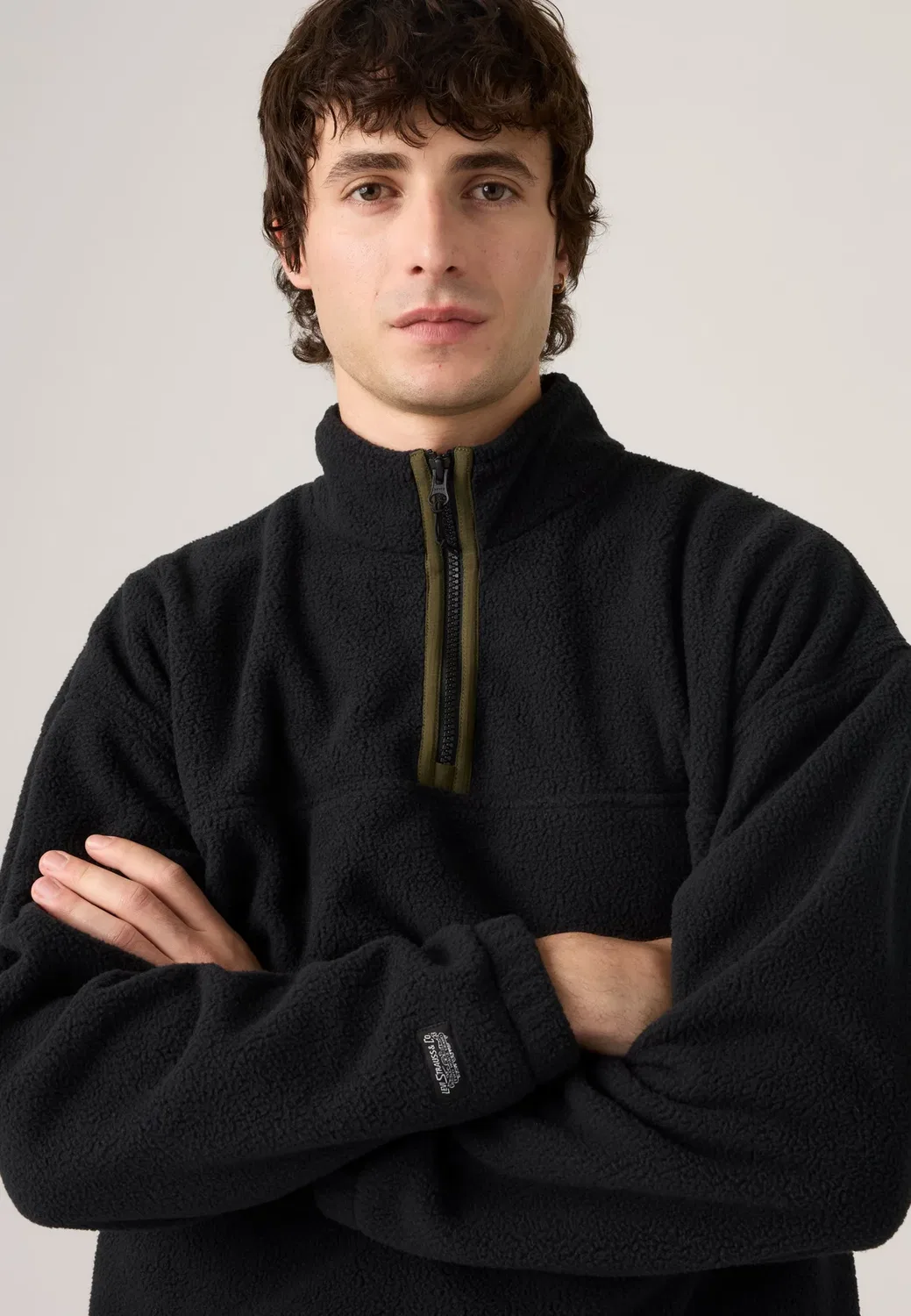 Свитер Redwood с половинной молнией - флисовый свитер Levi'S, Jet Black — фото 4