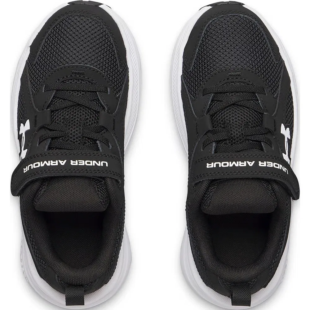 Детские кроссовки Charged+ Asserve 11 AC для бега Under Armour, Black/Black/White — фото 3