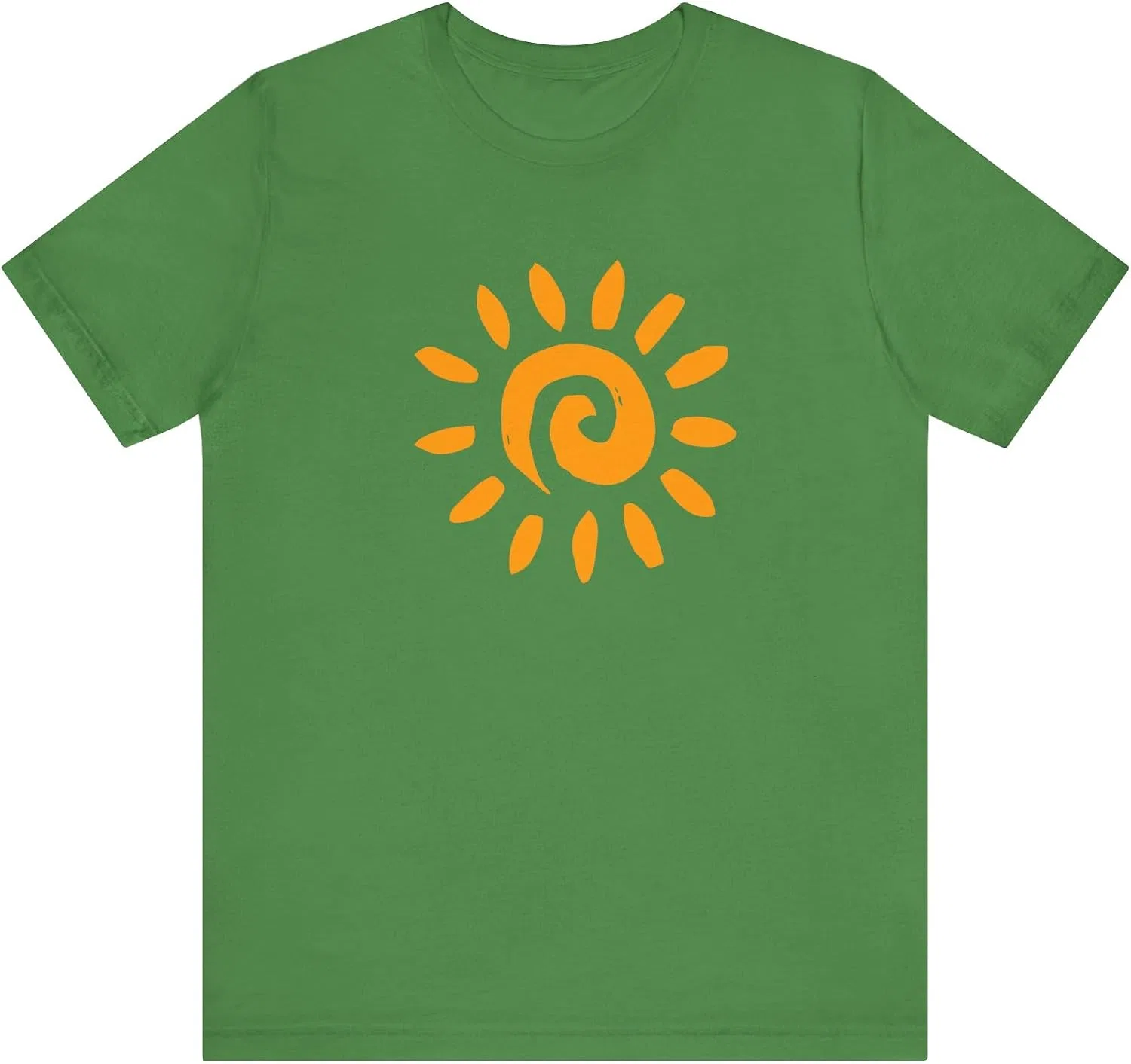 Женская футболка с принтом Orange Twirl Sun Generic, Leaf