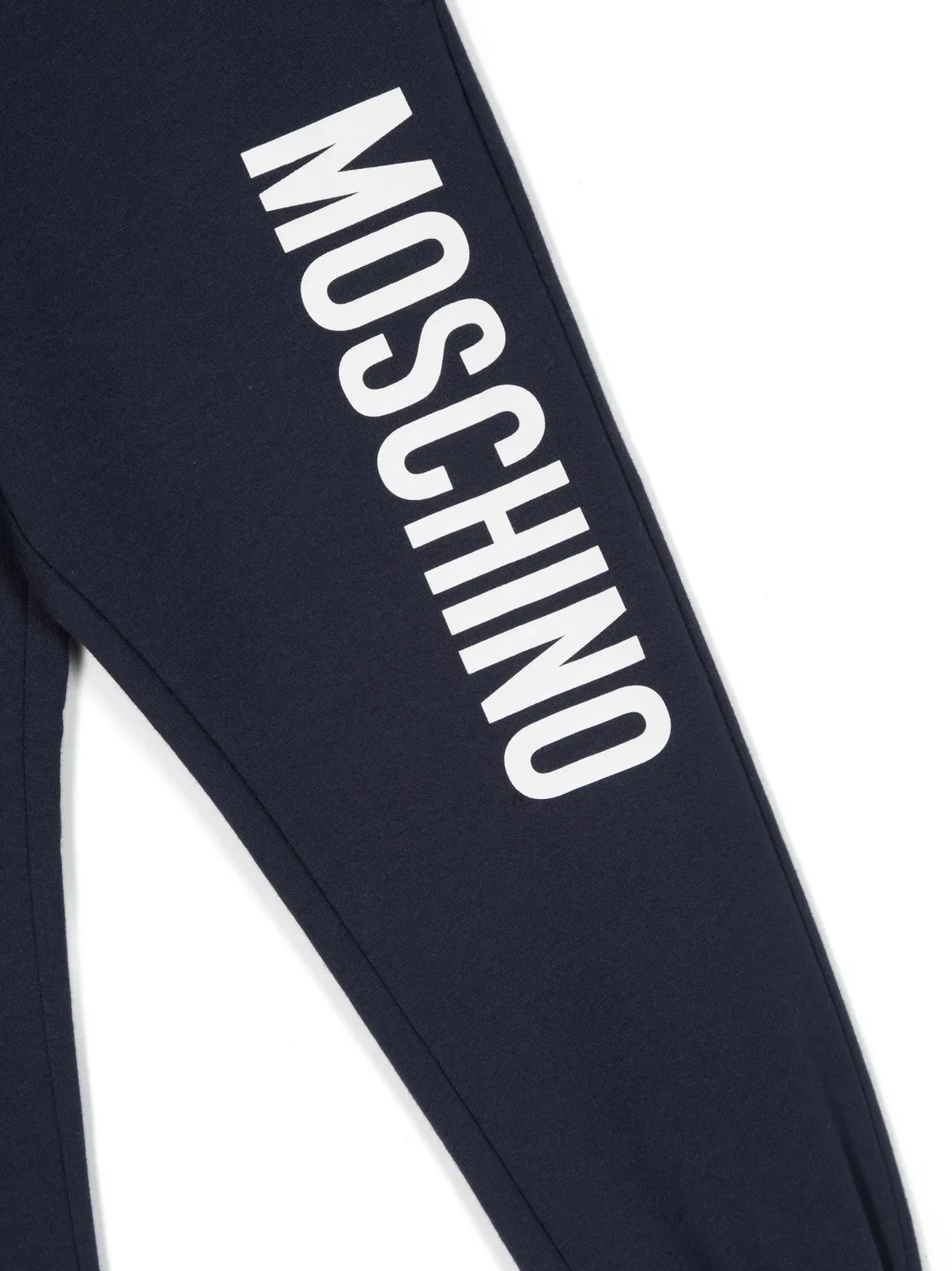 Штаны из стрейчевого хлопка с логотипом Moschino, темно-синий — фото 2