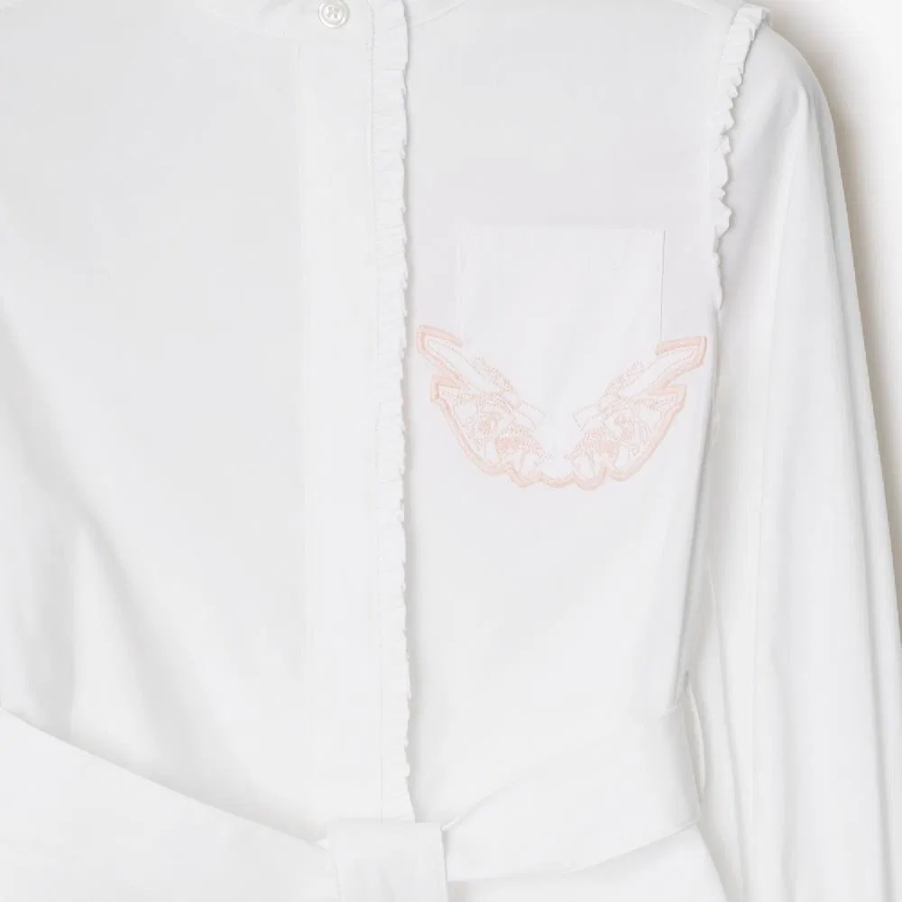 Платье-рубашка Nora из хлопка с эластаном Burberry, White — фото 2