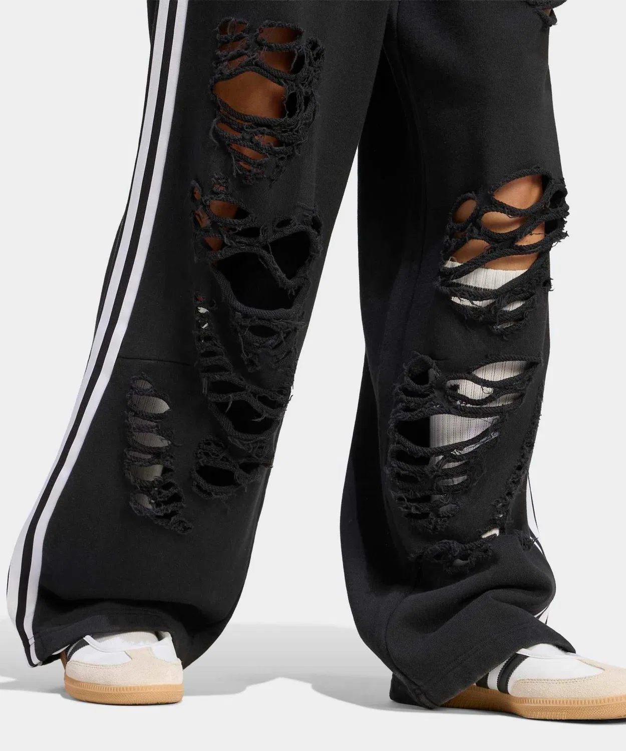 Женские джоггеры с потертостями Adidas Originals, Черный — фото 4